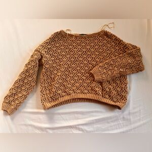 moon & madison Textured Brown Sweater
